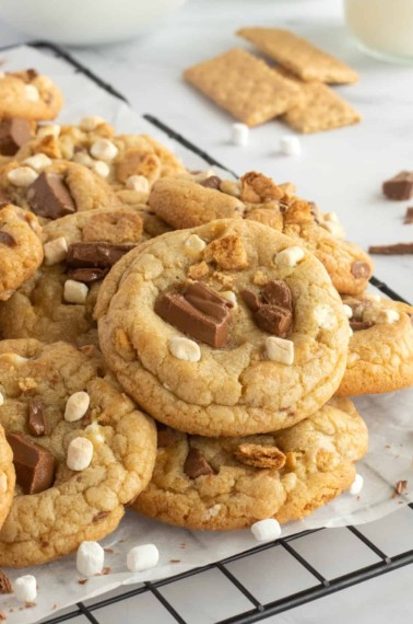 S'mores Pudding Cookies by The BakerMama