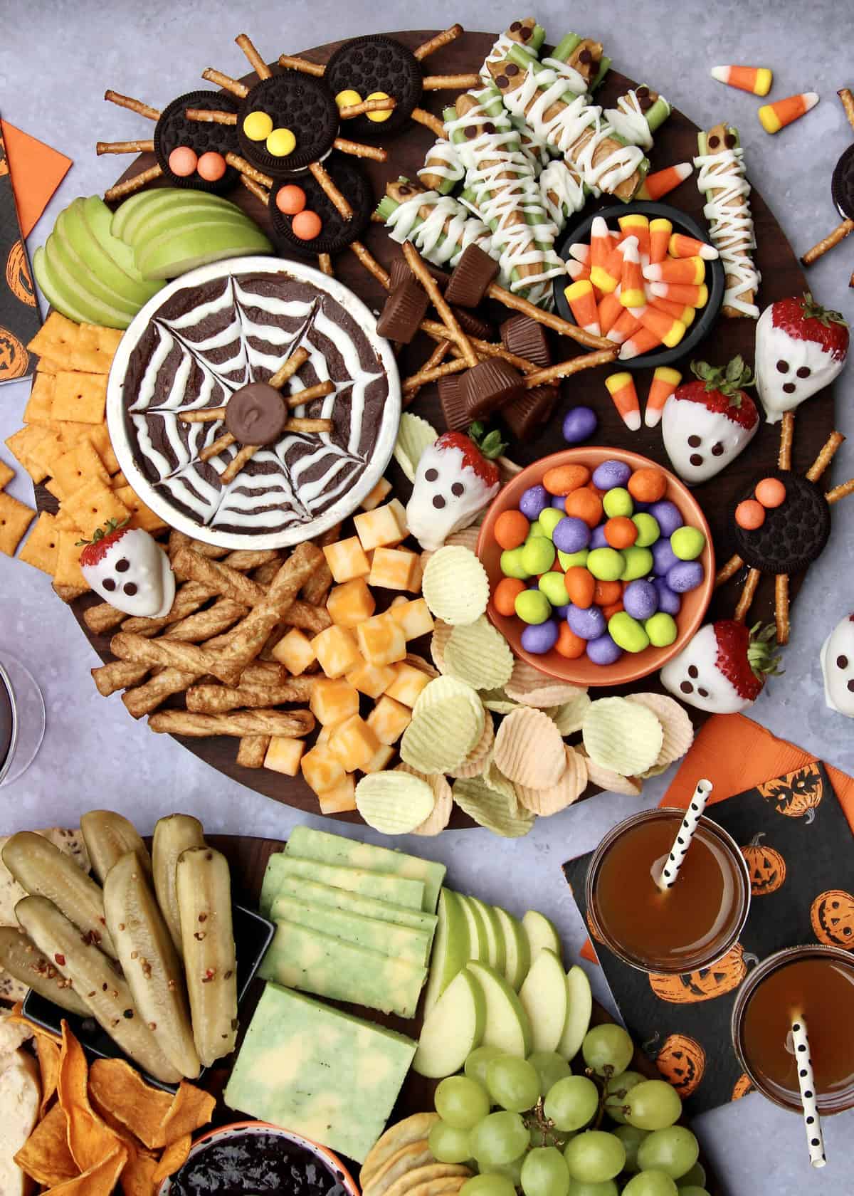 Kid-Friendly Halloween Snack Board by The BakerMama